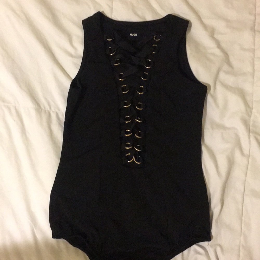 Ringlet lace up bodysuit